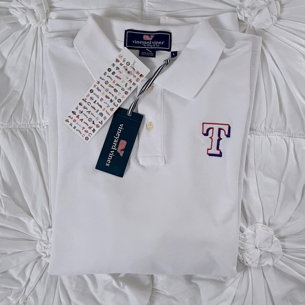 Men’s Vineyard Vines Texas Rangers Polo